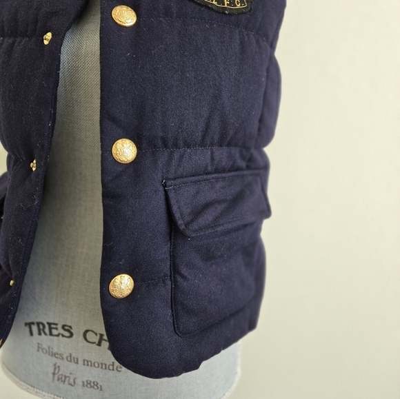 Ralph Lauren RUGBY Wool Down Classic Quilted Vest  Navy color size XS - Picture 7 of 16